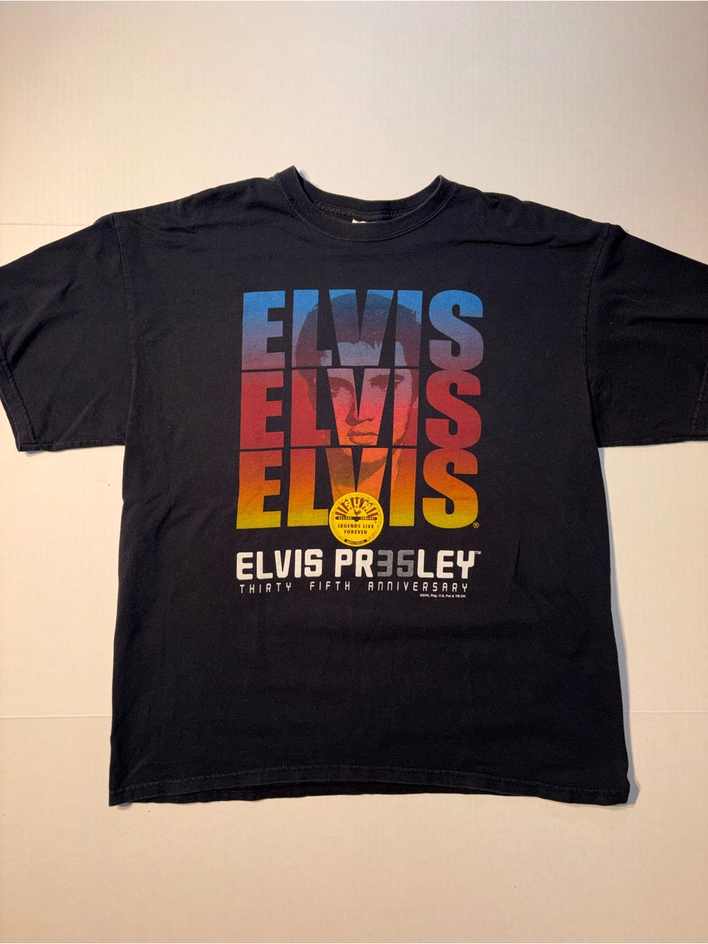 Vtg Elvis Presley 35th Anniversary Sun Records Rock N Roll Band Y2K T-shirt XL